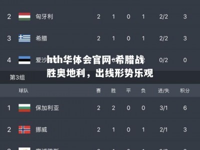 hth华体会官网-希腊战胜奥地利，出线形势乐观