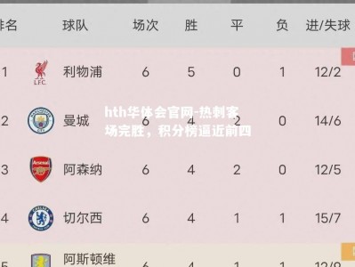 hth华体会官网-热刺客场完胜，积分榜逼近前四